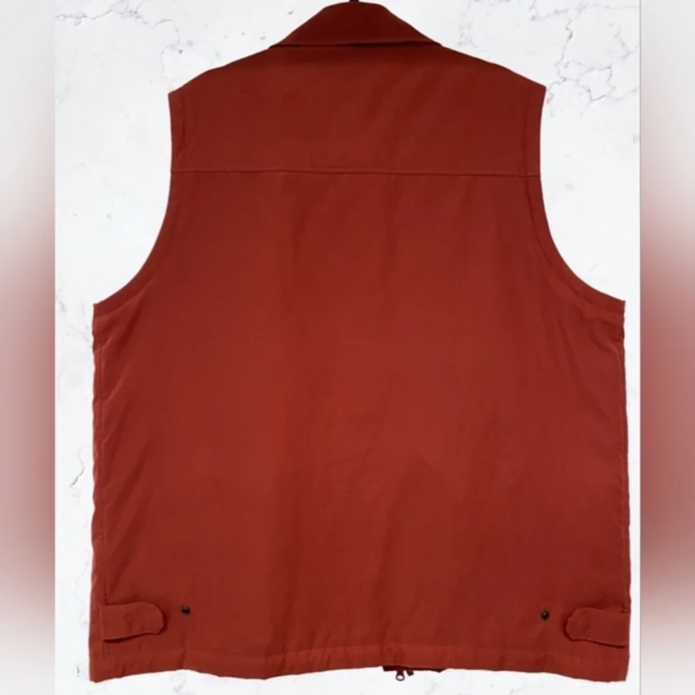 MENS JOS. A. BANK RED ZIP-UP LINED/‎ INSULATED VEST JACKET SIZE XL